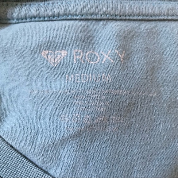 Roxy Palm Trees T-Shirt Blue Size Medium - Picture 4 of 4